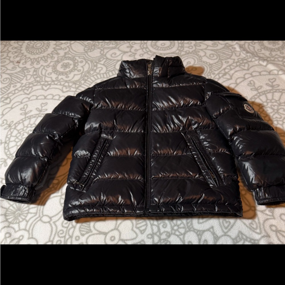 new moncler futed hood down puffer jacket size 4 years old 41 inches no hood